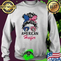 American Heifer American Flag Shirt Sweater