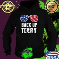 Back Up Terry 4th of July Sunglasses USA American Flag T-Shirt Hoodie