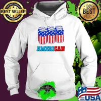 Beer American Flag 4th of July Patriotic USA Merica Drinkers T-Shirt Hoodie