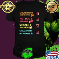 Chicken Wing Chicken Wing Hot Dog and Bologna Macaroni My Homies T-Shirt