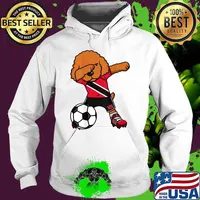 Dabbing Poodle Dog Trinidad and Tobago Soccer Fans Football T-Shirt Hoodie