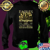 EAGELS 50th anniversary 1971 2021 thank you for the memories signatures Sweater