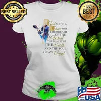 God Made A Cow From The Breath Of The Wind The Beauty Of The Earth And The Soul Of An Angle Watercolor Shirt Ladies tee