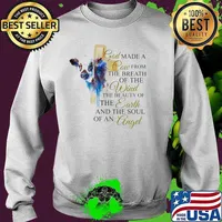 God Made A Cow From The Breath Of The Wind The Beauty Of The Earth And The Soul Of An Angle Watercolor Shirt Sweater
