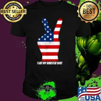 I Got Day Booster Shot American Flag Veteran T-Shirt