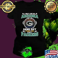 I may live in Arizona but on game day my heart soul packers football s Ladies tee