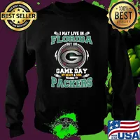 I may live in Florida but on game day my heart soul packers football s Sweater