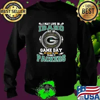 I may live in Idaho but on game day my heart soul packers football s Sweater