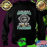 I may live in Minnesota but on game day my heart soul packers football s Sweater