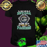 I may live in Nevada but on game day my heart soul packers football shirt