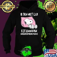 Ik ben niet lui ik zit gewoon in mijn energiebesparende modus snoopy Hoodie