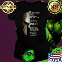 Legends Were Born In July 2003 Limited Edition One Of A Kind 18th Birthday 18 Years Old T-Shirt Ladies tee