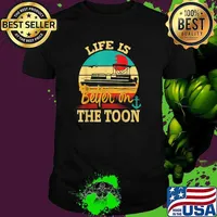 Life Is Better On The Toon Pontoon Boat Boating Pontoon Vintage T-Shirt