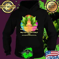 May i be free from suffering may hold myself patiently with kindness and care Buddha Mandala LovingKindness Metta Blessing Prayer Meditate T-Shirt Hoodie