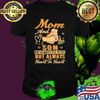 Mom And Son Not Always Eye To Eye But Always Heart To Heart Shirt