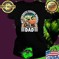 My Favorite Fishing Buddies Call Me Dad Funny Fisherman Vintage T-Shirt Ladies tee