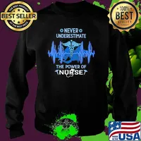 Never Underestimate The Power Of Nurse Heart Beat Shirt Sweater