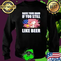 Raise your hand if you still like beer snoopy and woodstock american flag Sweater
