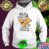 Soft pika warm pika charging up anew happy pika i choose you pikachu Hoodie