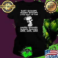 Soft snoopy warm snoopy little ball of fur happy sleep grr snoopy Ladies tee
