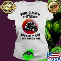 Some old men take naps real old men ride side by side then take a nap blood moon Ladies tee