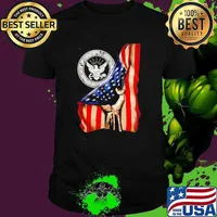 United states nany logo american flag shirt