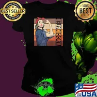 Vaccinated Non Rosie The Riveter Vintage T-Shirt Ladies tee