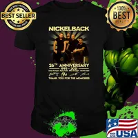 26th Anniversary Nickelbacks Art Music Legend Limited Design Thank You For The Memories T-Shirt