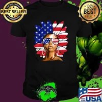 Afro Sunflower African American 4th of July Melanin T-Shirt