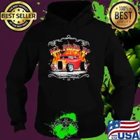 All Fired Up Hot Rod Shirt Hoodie
