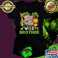 Brother of the Wild Zoo Birthday Safari Jungle Animal Funny T-Shirt Ladies tee