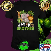 Brother of the Wild Zoo Birthday Safari Jungle Animal Funny T-Shirt