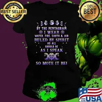 By the pentagram i wear ruled by spirit as all should be as i speak so mote it be witch Ladies tee