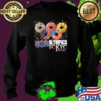Colorful Usa Tokyo Donuts In The Shape Of The Olympic Symbol T-Shirt Sweater