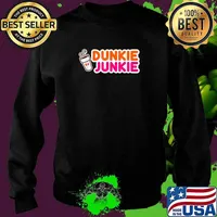 Dunkie Junkie Love Coffee Sayings Novelty T-Shirt Sweater