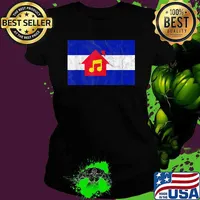 House Music Colorado Flag EDM Rave DJ T-Shirt Ladies tee