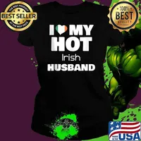 I Love My Hot Irish Husband Married Shirt Ladies tee