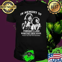 In Memory Of February 11 2012 Whitney Houston Thank You For The Memories shirt