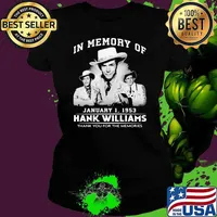 In Memory Of January 1 1953 Hank Williams Thank You For The Memories Ladies tee