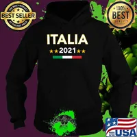 Italia Collectible Italy Jersey Soccer 2021 Champions Italia Shirt Hoodie
