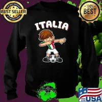 Italia Dabbing Football Soccer Boy Italy T-Shirt Sweater