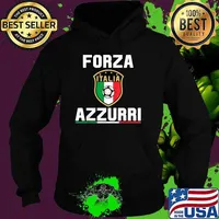Italy Forza Azzurri Soccer Jersey Italia Flag Football 2021 Shirt Hoodie