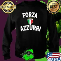 Italy Forza Azzurri Soccer Jersey Italia Flag Football Gift Shirt Sweater