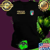 Italy Soccer Jersey Italia Flag Forza Azzurri Football Shirt Ladies tee