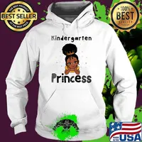 Kids Kindergarten Princess Toddler Black Girl 1st Day Of School Shirt Hoodie