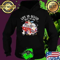 Life IS Good Enjoy The Ride French Bulldog Hippie Shirt Hoodie