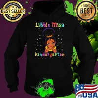 Little Miss Kindergarten Princess Toddler Melanin Shirt Hoodie