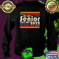 My Last First Day Senior, Back To School Class Of 2022 Vintage T-Shirt Sweater