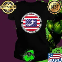 Never underestimate an american surfer American Flag Surfing Beach T-Shirt Ladies tee