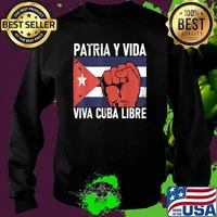 Patria Y Vida Viva Cuba Flag Cuban Pride Cuba Power Vintage T-Shirt Sweater